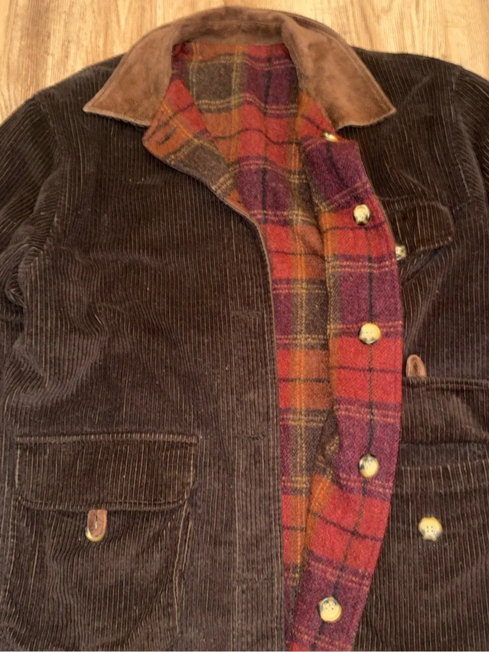 Vtg Braetan Reversible Chore Coat Women's M Blanket Lined Barn 90s Heritage
